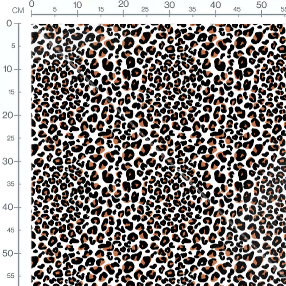 Tissu - leopard blanc