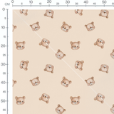 Tissu - Ours marron clair variés