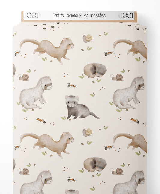 Tissu - Petits animaux et insectes
