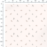 Tissu - Libellules délicates sur fond clair