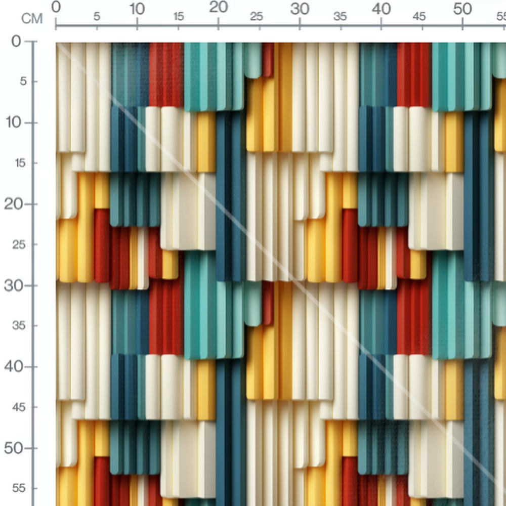 Tissu - Panneaux 3D Colorés