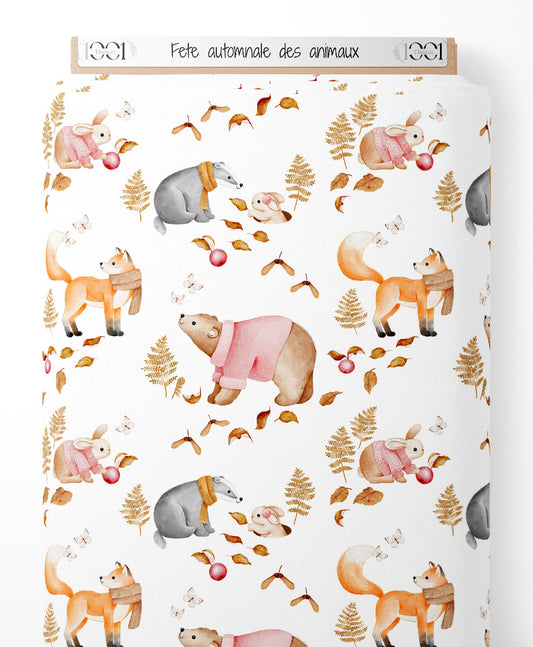 Tissu - Fête automnale des animaux