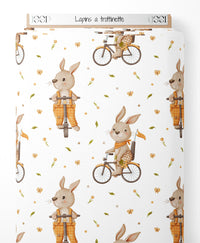 Tissu - Lapins à trottinette