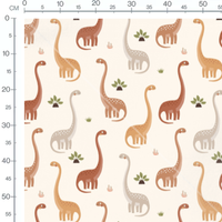 Tissu - Fleurs géométriques beige gris