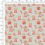Tissu - Fraises autour des confitures