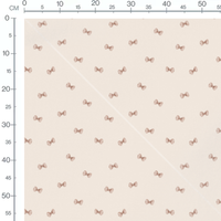 Tissu - Noeuds marron sur beige