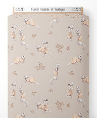 Tissu - Furets foulards et feuillages