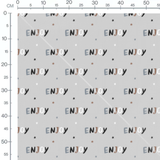 Tissu - Motifs Enjoy multicolores
