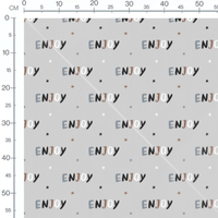 Tissu - Motifs Enjoy multicolores