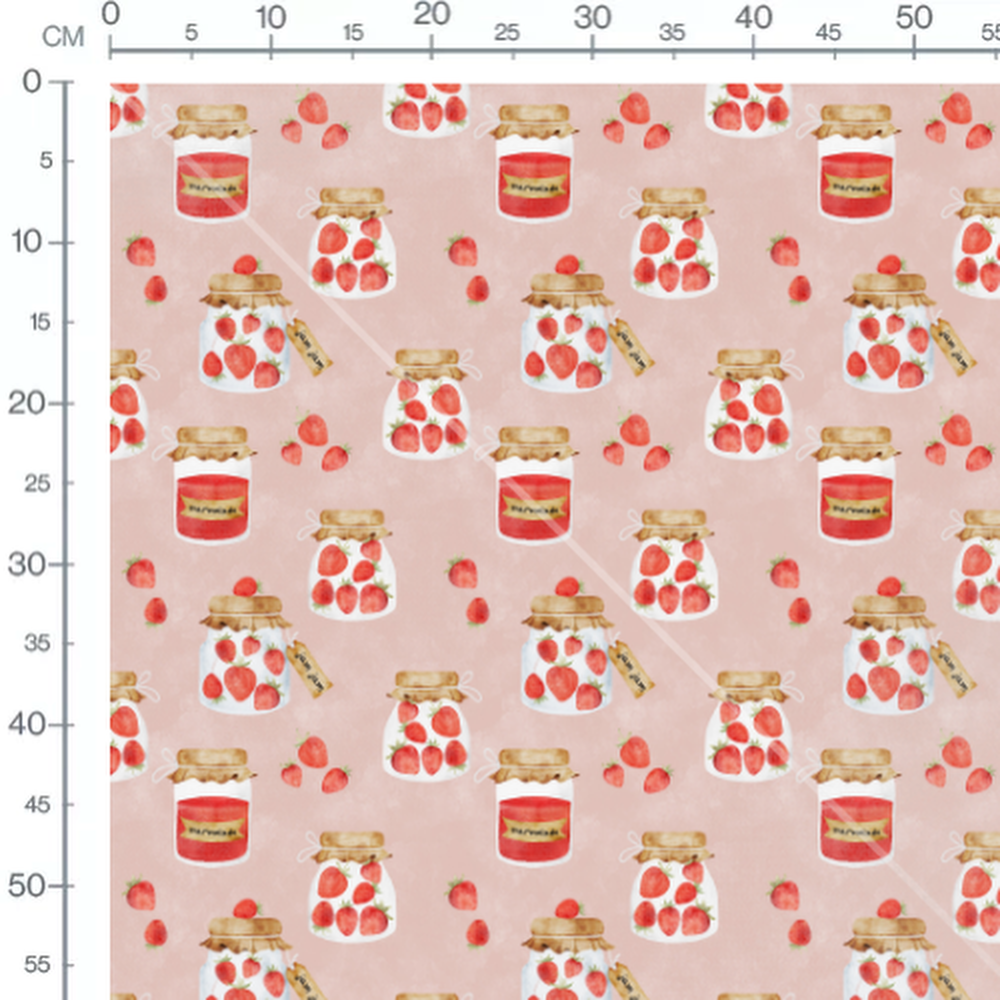 Tissu - Ours et lapin sur beige clair