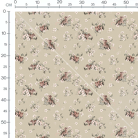 Tissu - Rongeurs et fleurs pastel