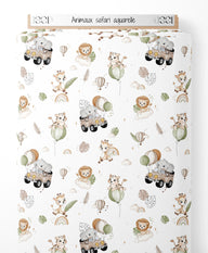 Tissu - Animaux safari aquarelle