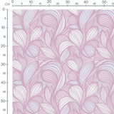 Tissu - Feuilles roses sur rose clair