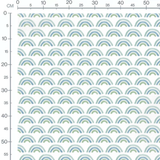 Tissu - Arcs bleus et verts
