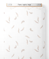 Tissu - Plumes légères beige