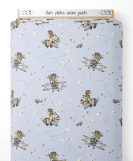 Tissu - Ours pilotes avions jouets