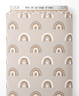 Tissu - Arcs-en-ciel beige et blanc