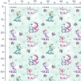 Tissu - Petits sapins blancs