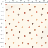Tissu - Pois aquarelle sur fond crème