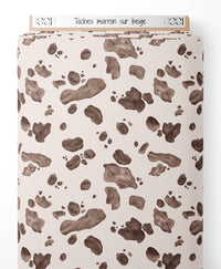 Tissu - Taches marron sur beige