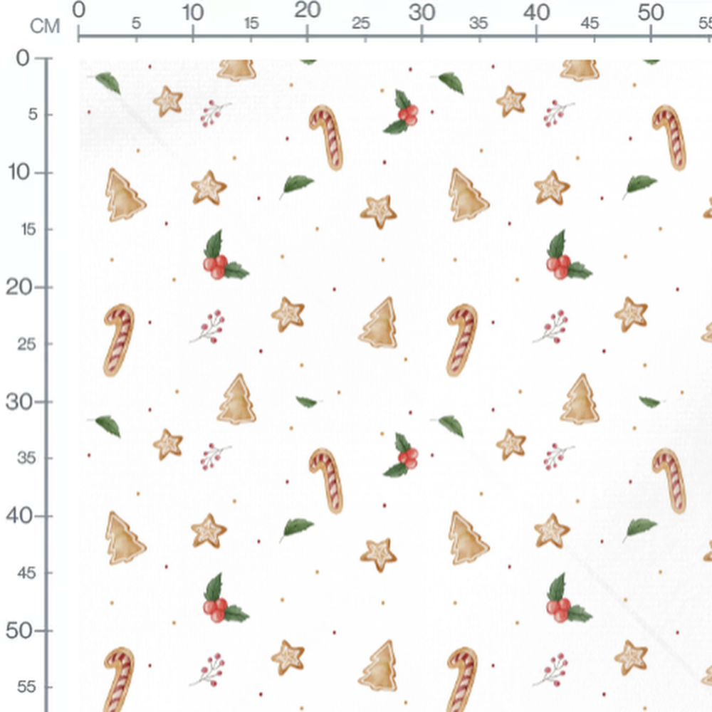 Tissu - Biscuits et baies festives