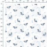 Tissu - Orques aquarelle fond blanc