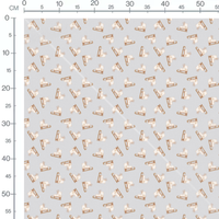 Tissu - Patins dorés sur fond gris