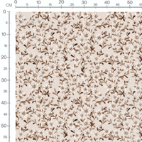 Tissu - Fleurs brunes denses sur beige