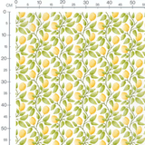 Tissu - Citrons et points jaunes