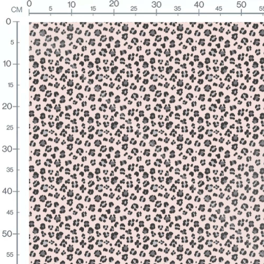 Tissu - Motif léopard noir et gris