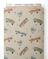 Tissu - Skateboards et casques colorés