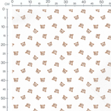 Tissu - Ours marron clair adorables