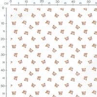 Tissu - Ours marron clair adorables