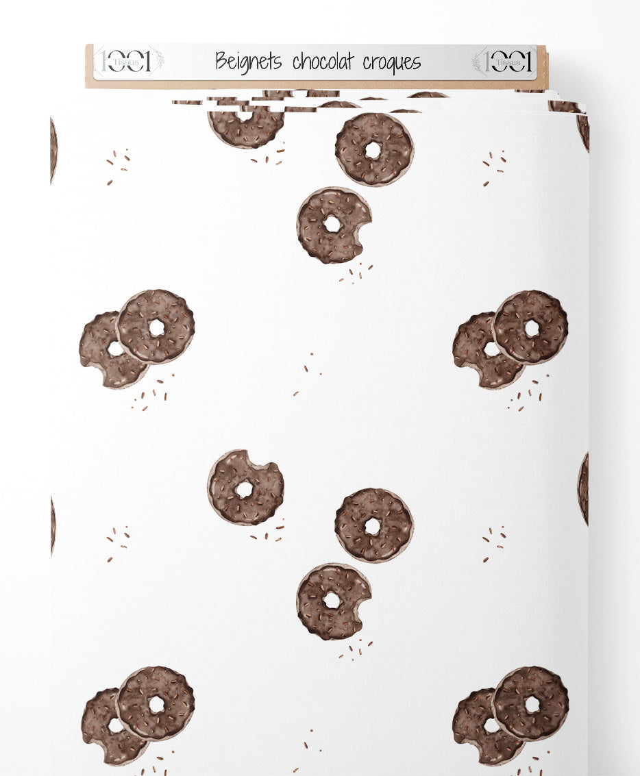 Tissu - Beignets chocolat croqués