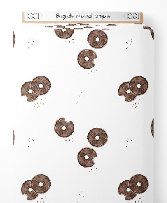Tissu - Beignets chocolat croqués
