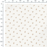 Tissu - Fleurs délicates sur fond blanc 2