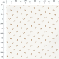 Tissu - Fleurs délicates sur fond blanc 2