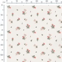 Tissu - Fleurs et bourgeons dispersés