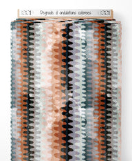 Tissu - Dégradé d'ondulations colorées