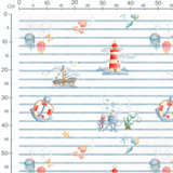 Tissu - Motifs marins enfantins