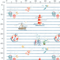 Tissu - Motifs marins enfantins