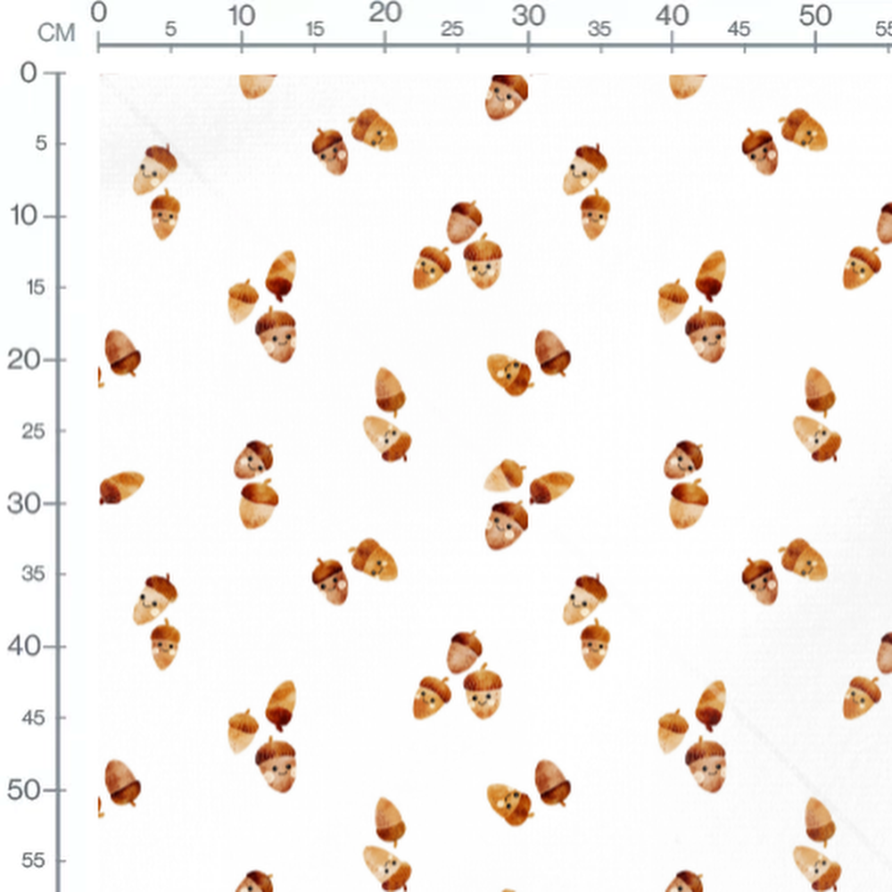Tissu - Glands marron souriants