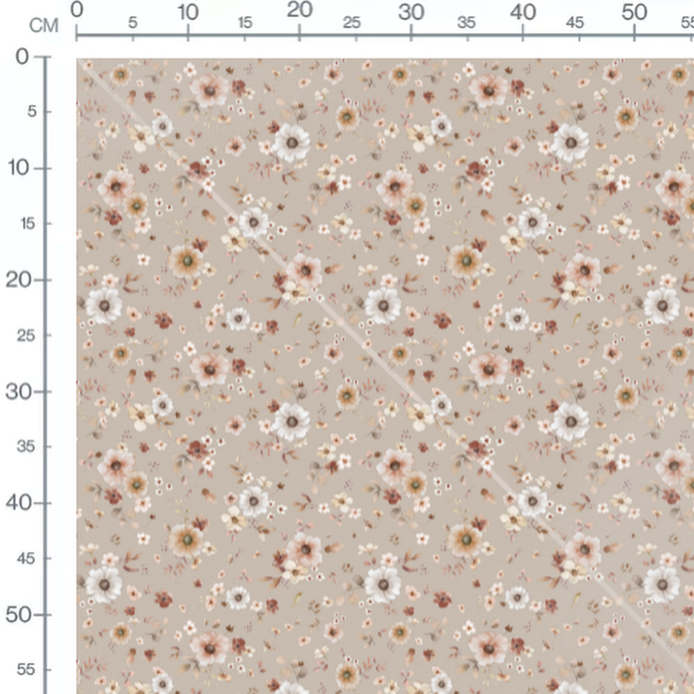 Tissu - Fleurs pastel variées délicates
