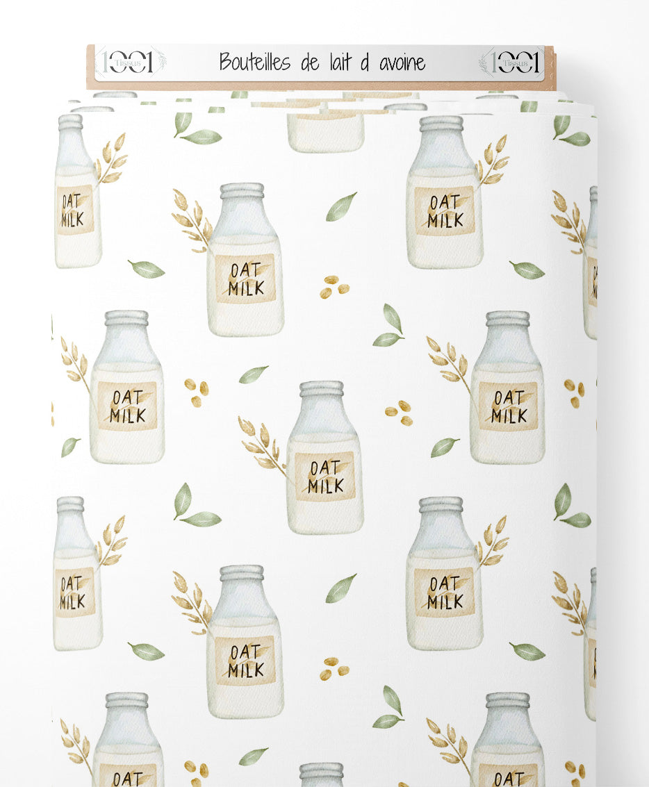 Tissu - Bouteilles de lait d'avoine