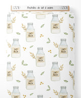 Tissu - Bouteilles de lait d'avoine