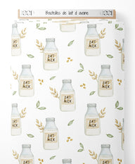 Tissu - Bouteilles de lait d'avoine