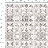 Tissu - Fleurs beige sur fond blanc