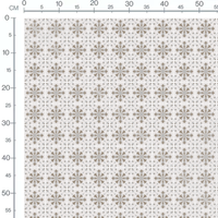 Tissu - Fleurs beige sur fond blanc