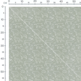 Tissu - Silhouettes blanches sur gris