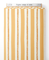 Tissu - Rayures orange et crème